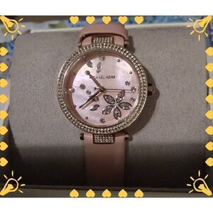 Michael Kors Parker Three Hand Blush Leather Watch MK 6808